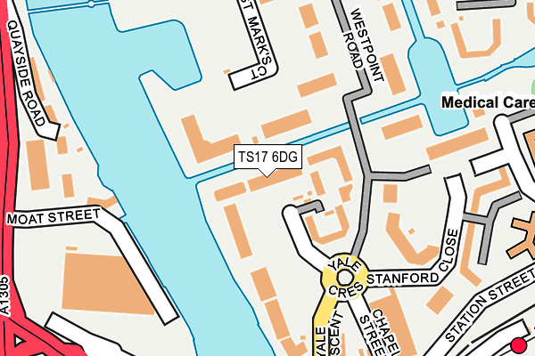 TS17 6DG map - OS OpenMap – Local (Ordnance Survey)