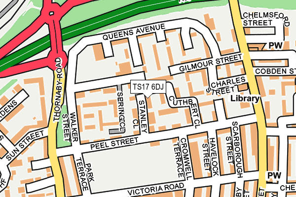 TS17 6DJ map - OS OpenMap – Local (Ordnance Survey)