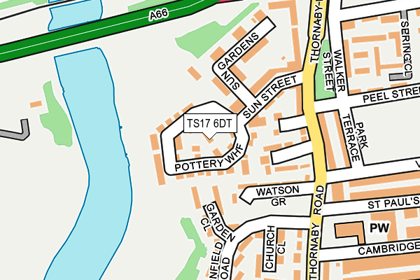 TS17 6DT map - OS OpenMap – Local (Ordnance Survey)
