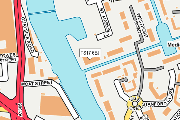 TS17 6EJ map - OS OpenMap – Local (Ordnance Survey)