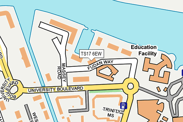 TS17 6EW map - OS OpenMap – Local (Ordnance Survey)