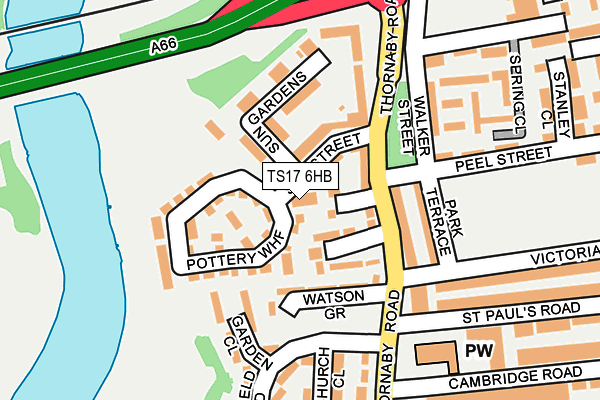 TS17 6HB map - OS OpenMap – Local (Ordnance Survey)