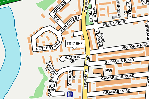 TS17 6HF map - OS OpenMap – Local (Ordnance Survey)