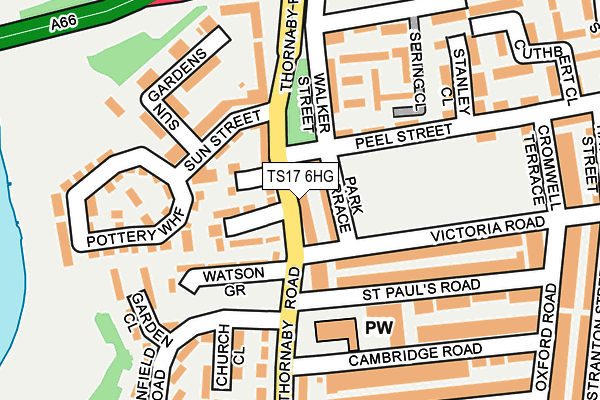 TS17 6HG map - OS OpenMap – Local (Ordnance Survey)