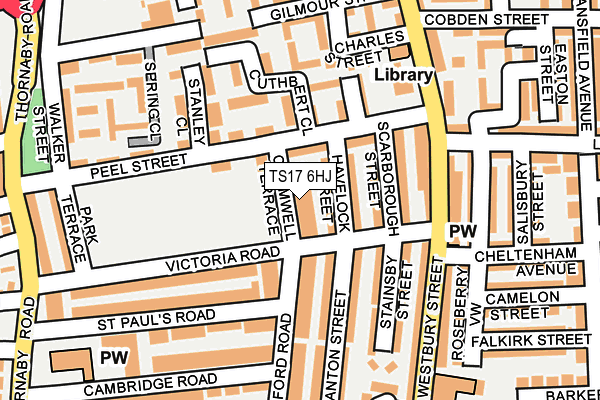 TS17 6HJ map - OS OpenMap – Local (Ordnance Survey)