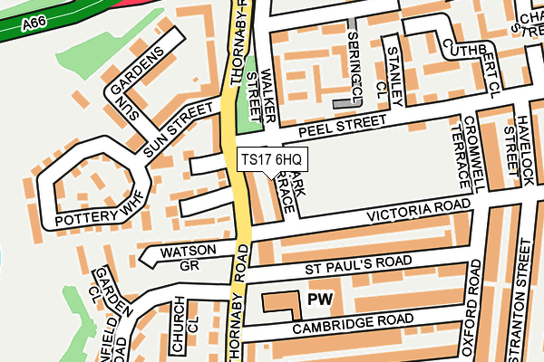 TS17 6HQ map - OS OpenMap – Local (Ordnance Survey)