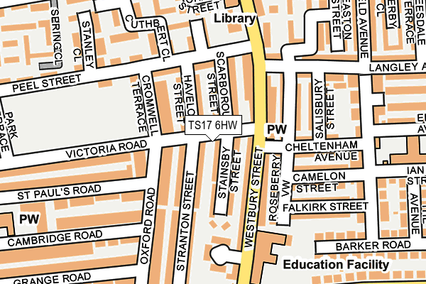 TS17 6HW map - OS OpenMap – Local (Ordnance Survey)