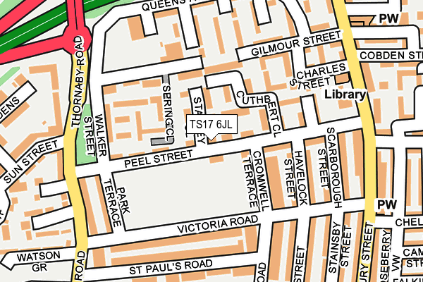 TS17 6JL map - OS OpenMap – Local (Ordnance Survey)