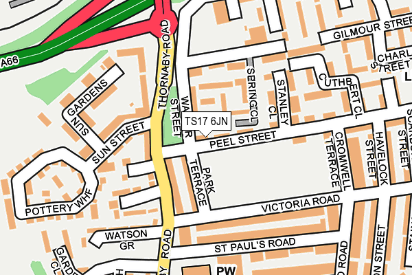 TS17 6JN map - OS OpenMap – Local (Ordnance Survey)