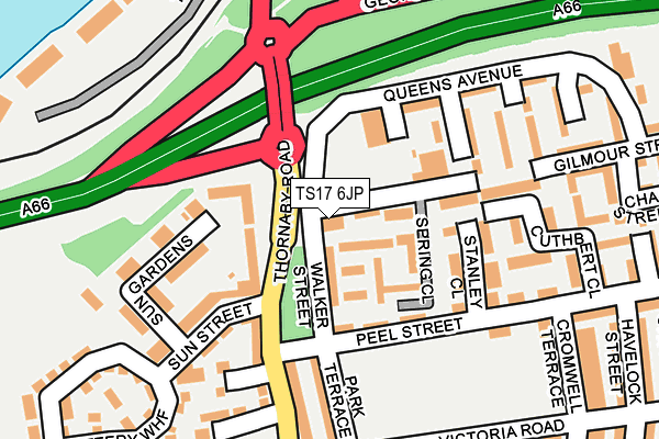 TS17 6JP map - OS OpenMap – Local (Ordnance Survey)