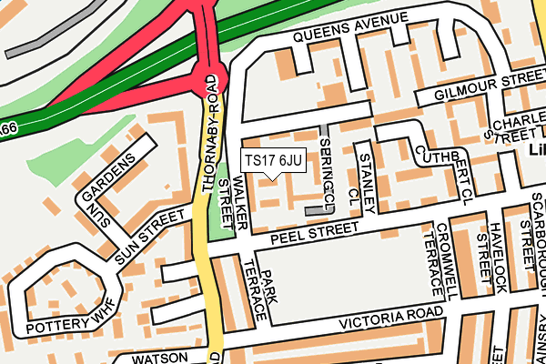 TS17 6JU map - OS OpenMap – Local (Ordnance Survey)