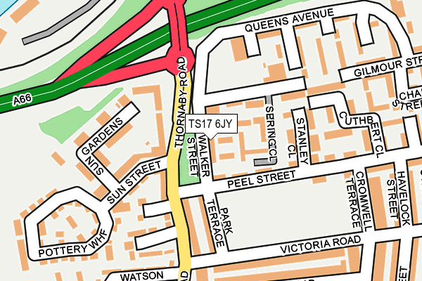 TS17 6JY map - OS OpenMap – Local (Ordnance Survey)