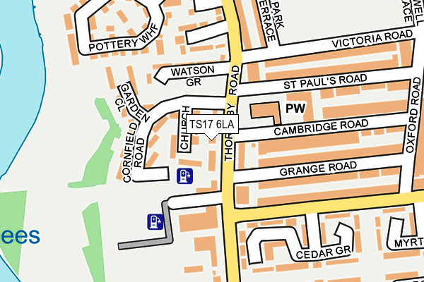 TS17 6LA map - OS OpenMap – Local (Ordnance Survey)