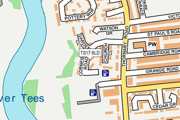 TS17 6LD map - OS OpenMap – Local (Ordnance Survey)