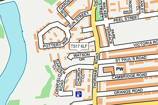 TS17 6LF map - OS OpenMap – Local (Ordnance Survey)