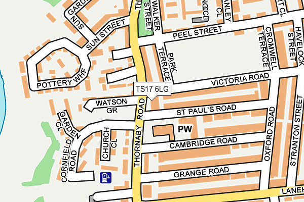 TS17 6LG map - OS OpenMap – Local (Ordnance Survey)