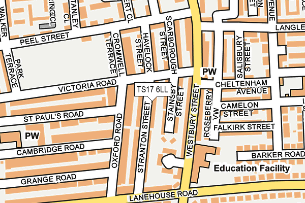 TS17 6LL map - OS OpenMap – Local (Ordnance Survey)