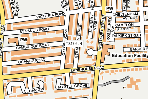 TS17 6LN map - OS OpenMap – Local (Ordnance Survey)