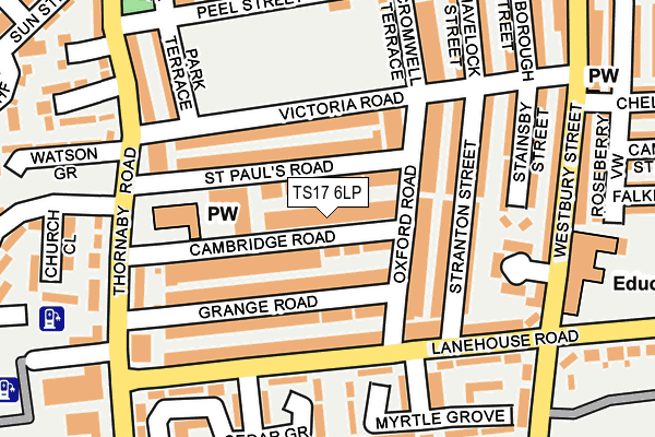 TS17 6LP map - OS OpenMap – Local (Ordnance Survey)