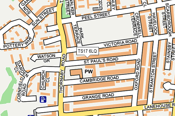 TS17 6LQ map - OS OpenMap – Local (Ordnance Survey)