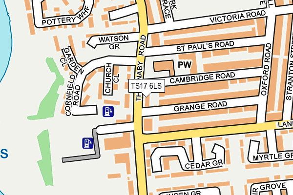 TS17 6LS map - OS OpenMap – Local (Ordnance Survey)