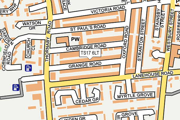 TS17 6LT map - OS OpenMap – Local (Ordnance Survey)