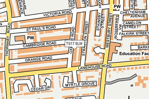 TS17 6LW map - OS OpenMap – Local (Ordnance Survey)