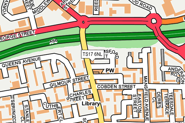 TS17 6NL map - OS OpenMap – Local (Ordnance Survey)