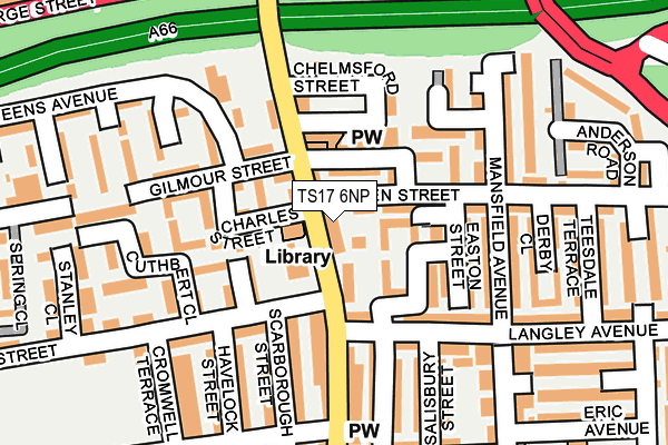 TS17 6NP map - OS OpenMap – Local (Ordnance Survey)