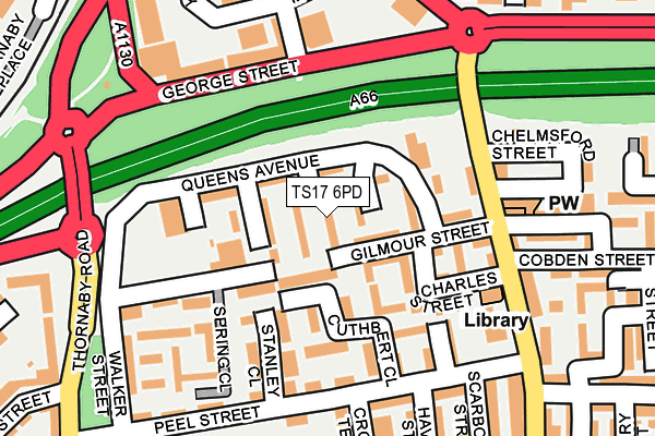 TS17 6PD map - OS OpenMap – Local (Ordnance Survey)