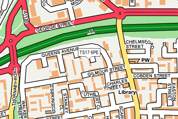 TS17 6PE map - OS OpenMap – Local (Ordnance Survey)