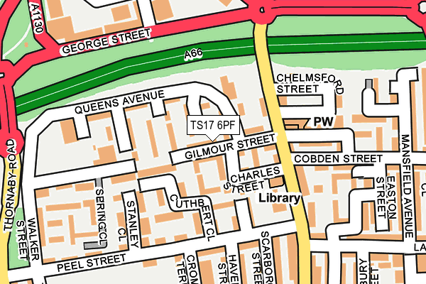 TS17 6PF map - OS OpenMap – Local (Ordnance Survey)