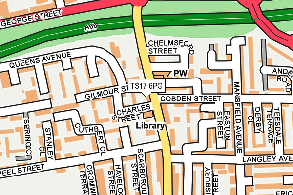 TS17 6PG map - OS OpenMap – Local (Ordnance Survey)