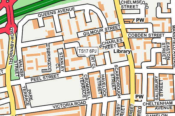 TS17 6PJ map - OS OpenMap – Local (Ordnance Survey)