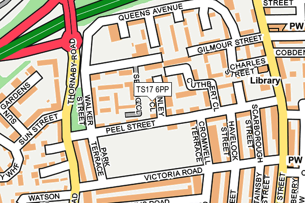 TS17 6PP map - OS OpenMap – Local (Ordnance Survey)