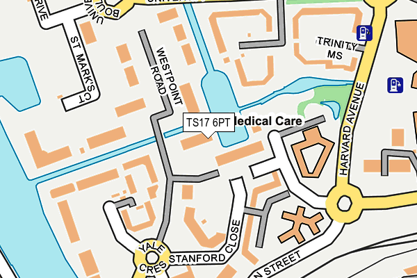 TS17 6PT map - OS OpenMap – Local (Ordnance Survey)