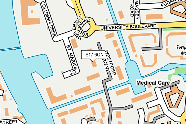 TS17 6QN map - OS OpenMap – Local (Ordnance Survey)