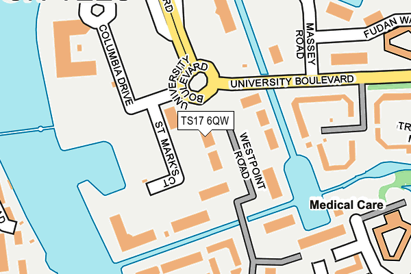 TS17 6QW map - OS OpenMap – Local (Ordnance Survey)