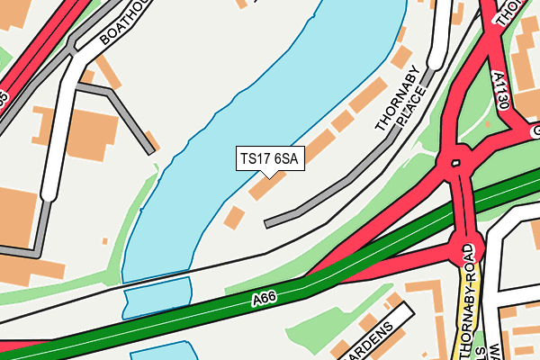 TS17 6SA map - OS OpenMap – Local (Ordnance Survey)