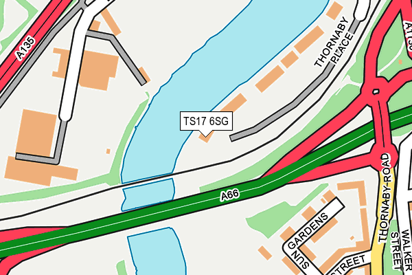 TS17 6SG map - OS OpenMap – Local (Ordnance Survey)