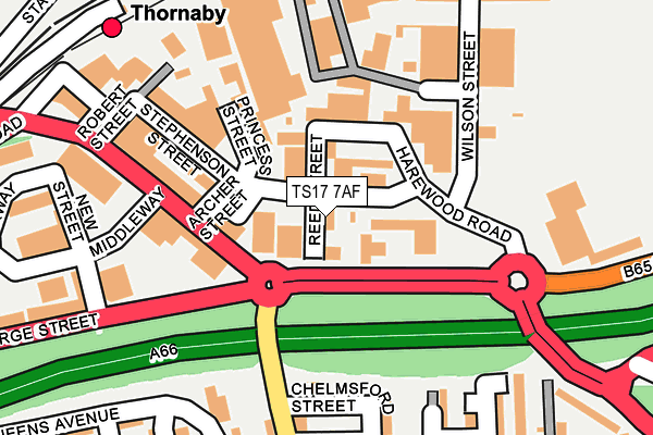 TS17 7AF map - OS OpenMap – Local (Ordnance Survey)
