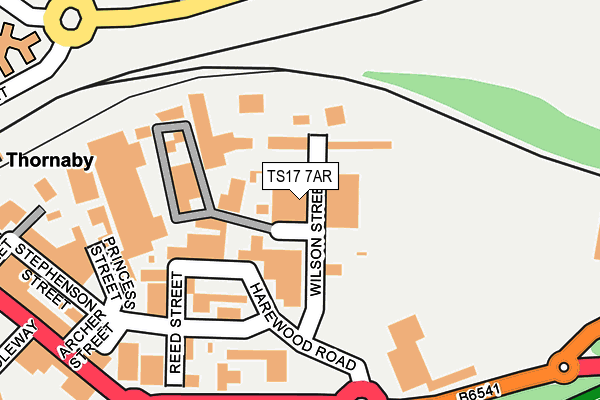 TS17 7AR map - OS OpenMap – Local (Ordnance Survey)