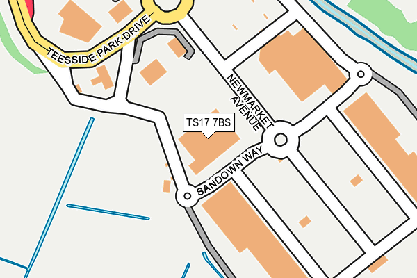 TS17 7BS map - OS OpenMap – Local (Ordnance Survey)