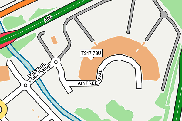 TS17 7BU map - OS OpenMap – Local (Ordnance Survey)
