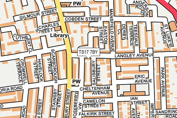 TS17 7BY map - OS OpenMap – Local (Ordnance Survey)