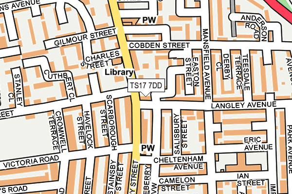 TS17 7DD map - OS OpenMap – Local (Ordnance Survey)