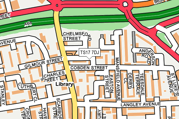 TS17 7DJ map - OS OpenMap – Local (Ordnance Survey)