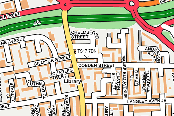 TS17 7DN map - OS OpenMap – Local (Ordnance Survey)