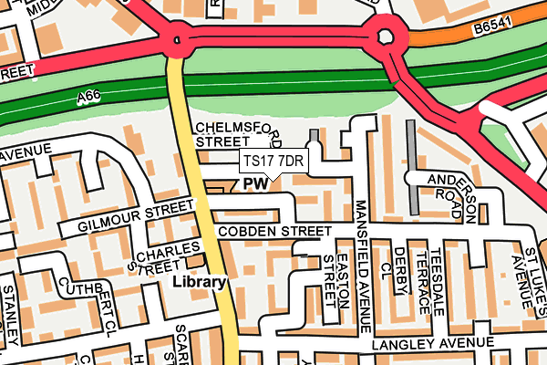 TS17 7DR map - OS OpenMap – Local (Ordnance Survey)