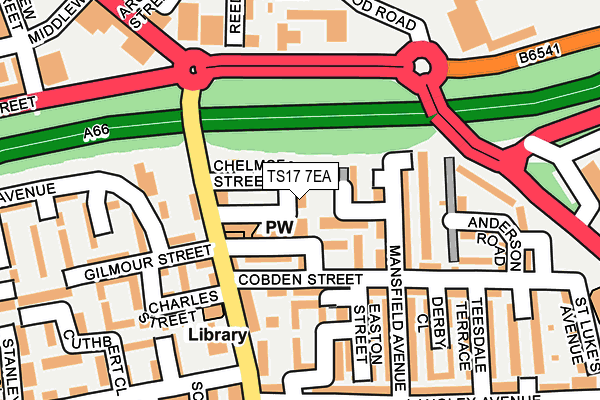 TS17 7EA map - OS OpenMap – Local (Ordnance Survey)